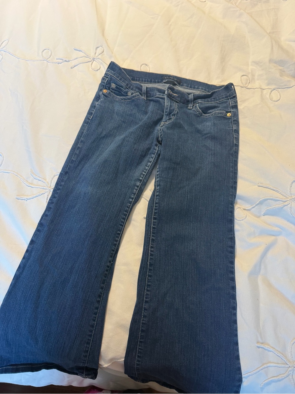 Aeropostale Women's Dark Blue Wide-Leg Jeans